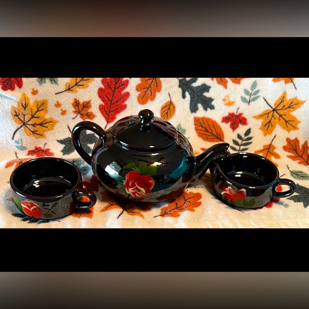 Vintage Redware Japan teapot set